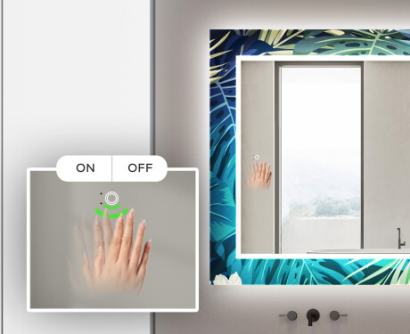 Miroir Décoratif Rétroéclairé Pour La Salle De Bains - Tropical #5