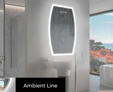 Miroir de salle de bains LED de forme irrégulière M222 #3