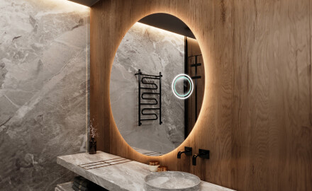 Rond Illumination LED Miroir Sur Mesure Eclairage Salle De Bain L82