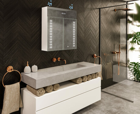 Armoire De Toilette À Miroir Lumineux - L55 Emily 66,5 x 72cm #10