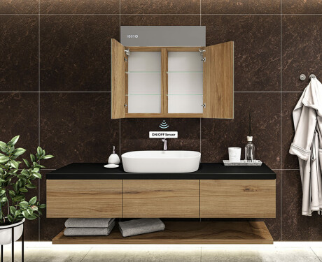 Armoire De Toilette À Miroir Lumineux - L55 Emily 66,5 x 72cm #8